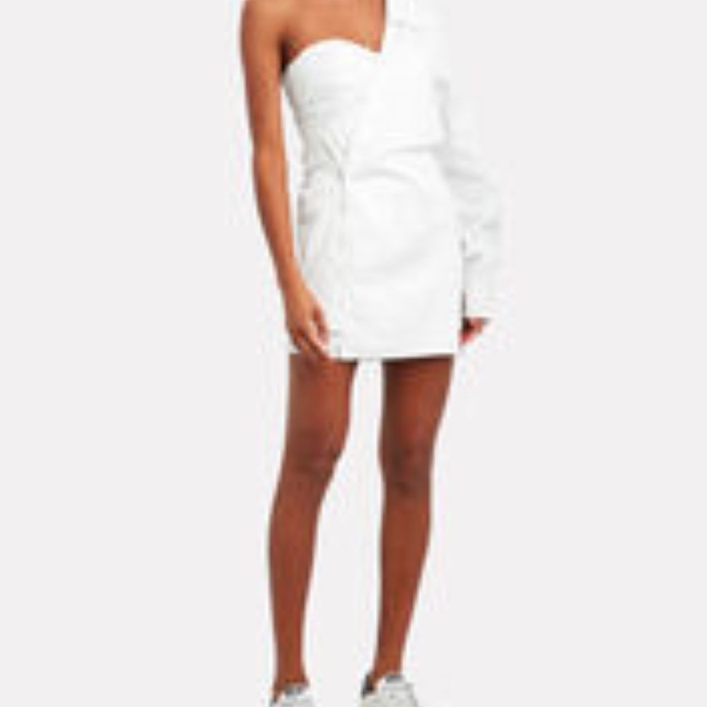 Lana asymmetric corset shirt dress